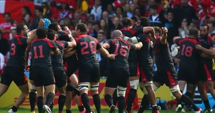 Brilliant scenes as Georgia claim Tongan scalp at Rugby World Cup (Video)