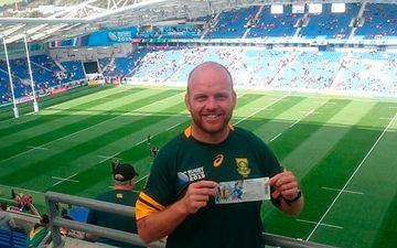 Man cycles 26,700 miles just in time to see his beloved Springboks lose to Japan