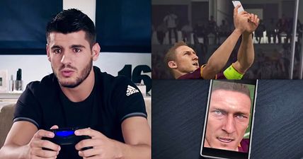 Watch the new Pro Evo trailer starring Alvaro Morata and a selfie-taking Francesco Totti