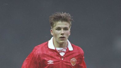 A fresh-faced David Beckham made his Manchester United debut 23 years ago (Video)