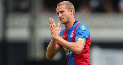 Crystal Palace defender Brede Hangeland spotted catching the train after League Cup tie (Pics)