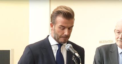 A clearly emotional David Beckham speaks out about child poverty (Video)