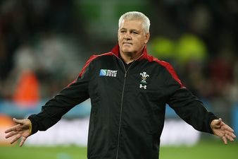 Watch Wales coach Warren Gatland troll England with post-match interview by English team bus