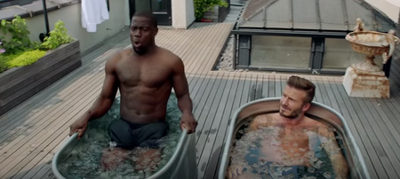 David Beckham shows off his acting chops in advert with Kevin Hart (Video)