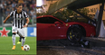 Juventus defender totals Ferrari in alleged drink driving accident (Images)