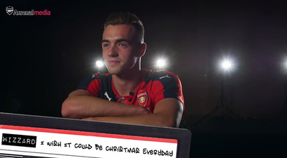 Arsenal defender seems embarrassed to share his musical tastes (Video)