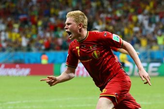 Man City’s £58m star Kevin De Bruyne scored this deadly pin-point free kick for Belgium (Video)