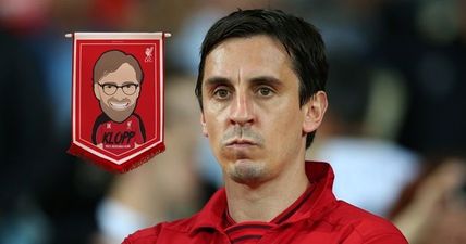 Gary Neville is definitely not aboard the Jurgen Klopp hype train