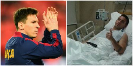 Lionel Messi made this brilliant gesture for Argentinian star injured by Carlos Tevez (Pic)