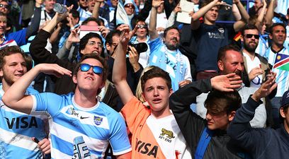 Argentina fans lay down fierce gauntlet to Ireland at Cardiff train station (Video)