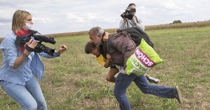 Syrian refugee tripped by camerawoman is now being sued by her