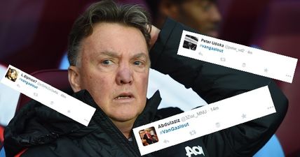 #VanGaalOut became an actual hashtag after Man United could only draw against CSKA Moscow