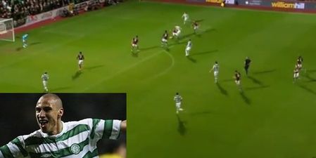 Celtic’s Leigh Griffiths celebrates wonderstrike with Henrik Larsson celebration (Video)