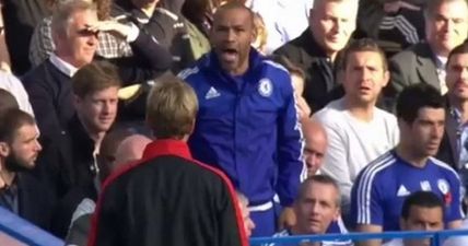 Chelsea coach screams at Jurgen Klopp – who responds perfectly (Video)