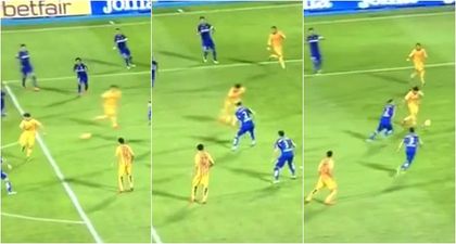 Suarez scores landmark goal after obscene back-heel assist from Sergi Roberto (Video)