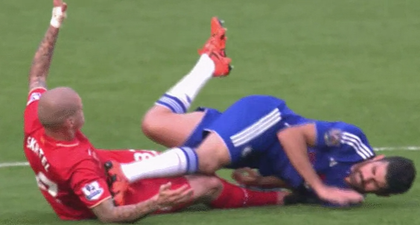 Should Diego Costa be suspended again for this apparent kick at Skrtel?