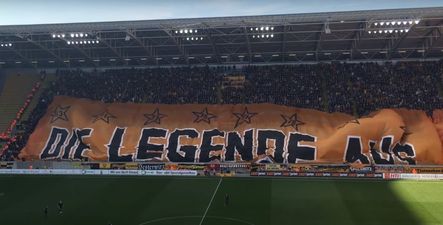 German third-tier club unfurl one of the greatest banners ever seen in football (Video)