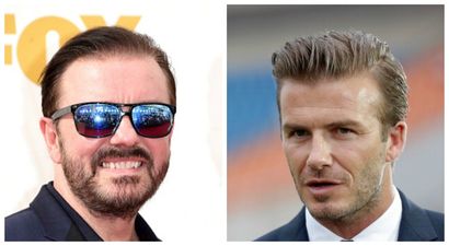 David Beckham really wasn’t happy to be mistaken for Ricky Gervais