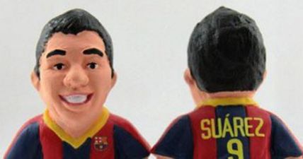 An incredibly odd Luis Suarez figure is being sold in Spain (Pics)