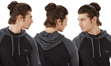 Clip-on man buns are a thing now, apparently