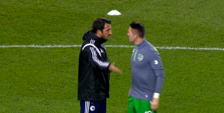 Irate Robbie Keane gets stuck into Bosnia *before* the game (Video)