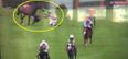 Hero jockey saves rival from serious injury (Video)