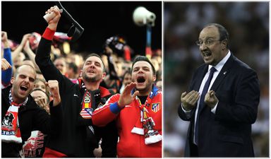 Atletico Madrid fans break out special chant for hapless Real boss Rafa Benitez (Video)