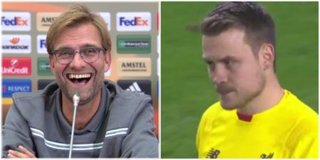 Even Jurgen Klopp was taking the p*ss out of Simon Mignolet after his Bordeaux clanger