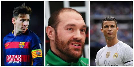 Tyson Fury compares self to Ronaldo and Messi