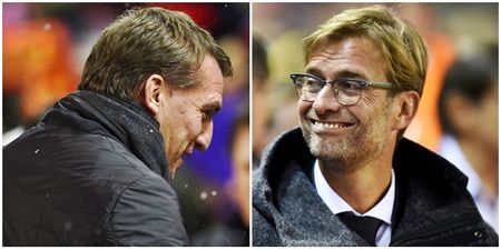 Jurgen Klopp met Brendan Rodgers days before Liverpool beat Man City