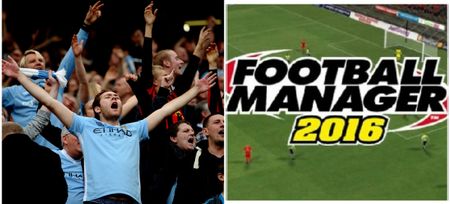 This fan was spotted playing Football Manager during the Man City game (Pic)