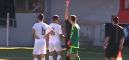 Like father, like son: Zidane Jr is sent off for violent conduct after head-to-head confrontation (Video)