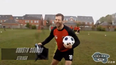 Watch Jamie Vardy take on Salford striker at the crossbar challenge (Video)