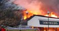 FA Cup tie continues as fans watch local pub burn from inside the stadium (Pics)