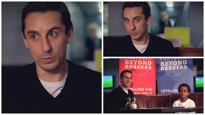 Gary Neville almost let slip his Valencia news in an interview with a child (Video)