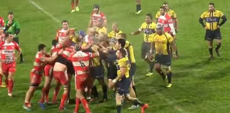 Two see red after epic brawl in French rugby match (Video)