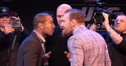 Watch Conor McGregor come face to face with Jose Aldo at final UFC 194 press conference