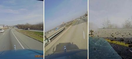 VIDEO: Terrifying dash cam footage of a truck flipping over on a motorway