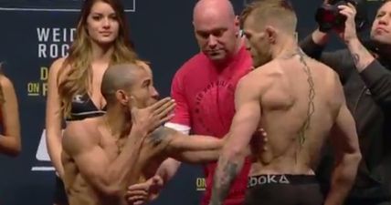 VIDEO: Conor McGregor and Jose Aldo even looked ready for war before weigh-ins