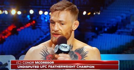 VIDEO: Conor McGregor is calmness personified during his first interview as champion