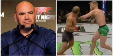 Dana White reacted like every single one of us the moment Conor McGregor KO’d Jose Aldo (Video)