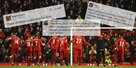 Jurgen Klopp’s Kop salute after West Brom draw received a mixed reaction