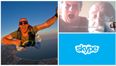 Irish guy Skype calls his parents while skydiving and they go hilariously mental (Video)