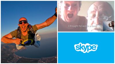 Irish guy Skype calls his parents while skydiving and they go hilariously mental (Video)