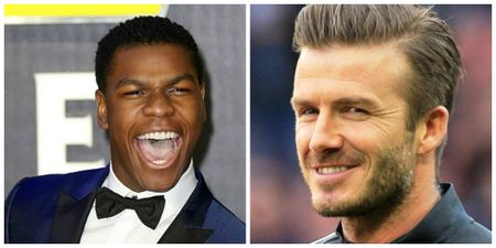 VIDEO: David Beckham and John Boyega get into a lightsaber fight