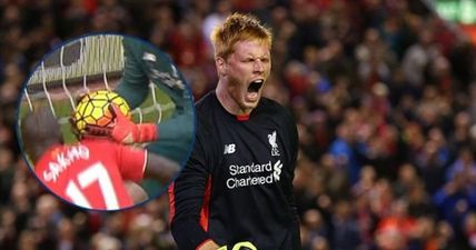 Was the ball kicked from Adam Bogdan’s hands for Watford’s opener against Liverpool?