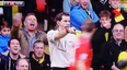 Jordan Henderson stares out Watford fan giving him pelters (Video)