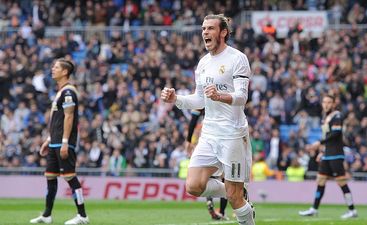 Gareth Bale finds a festive use for his four-goal match ball