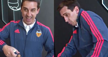 VIDEO: Gary Neville’s festive message to Valencia fans doesn’t go to plan as he sh*ts himself