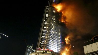 This is the damage done to the Dubai hotel that set on fire on New Year’s Eve